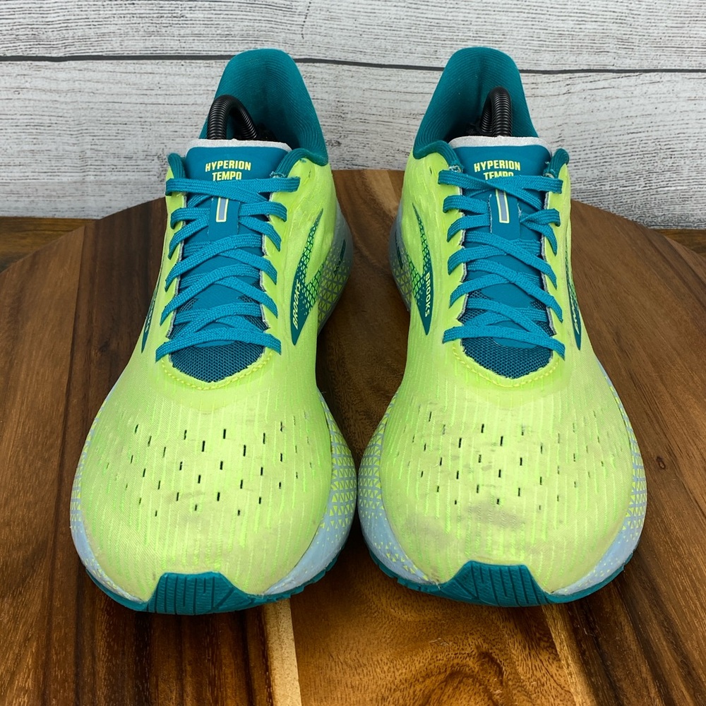 Brooks Hyperion Tempo Road Running Shoe Green Yellow Blue Men’s Sneaker Size 11 - Picture 8 of 12